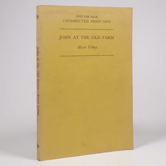 Alison Uttley - John at the Old Farm - Uncorrected Proof Copy