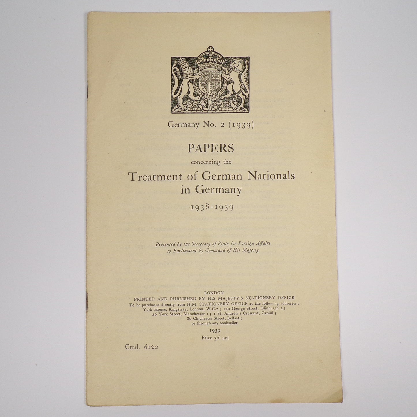 Various - Treatment of German Nationals in Germany - First Edition