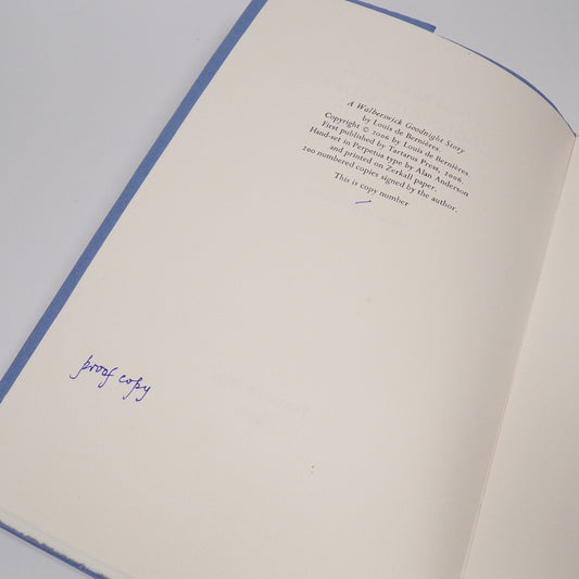 Louis de Bernières - A Walberswick Goodnight Story - Proof Copy