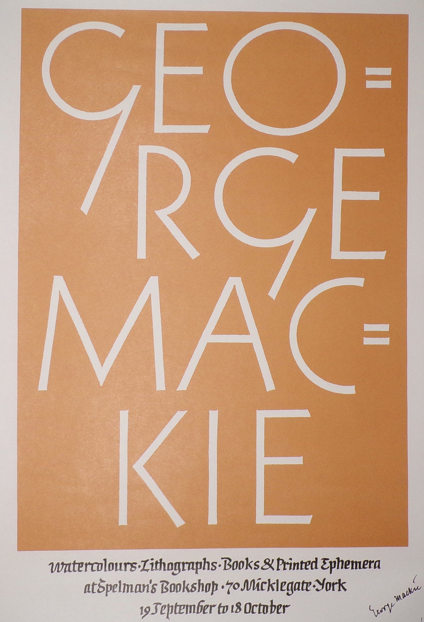 George Mackie - Signed Poster