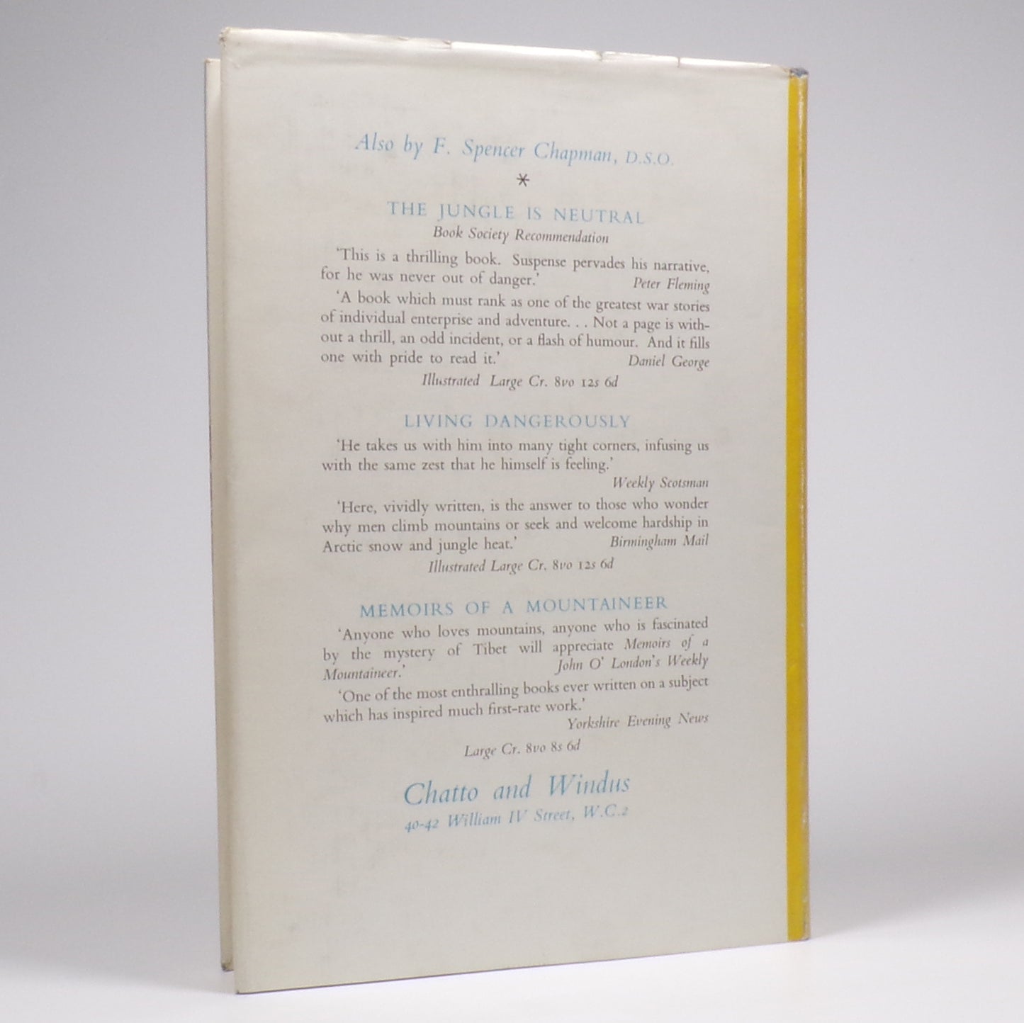 F. Spencer Chapman - Lightest Africa - First Edition