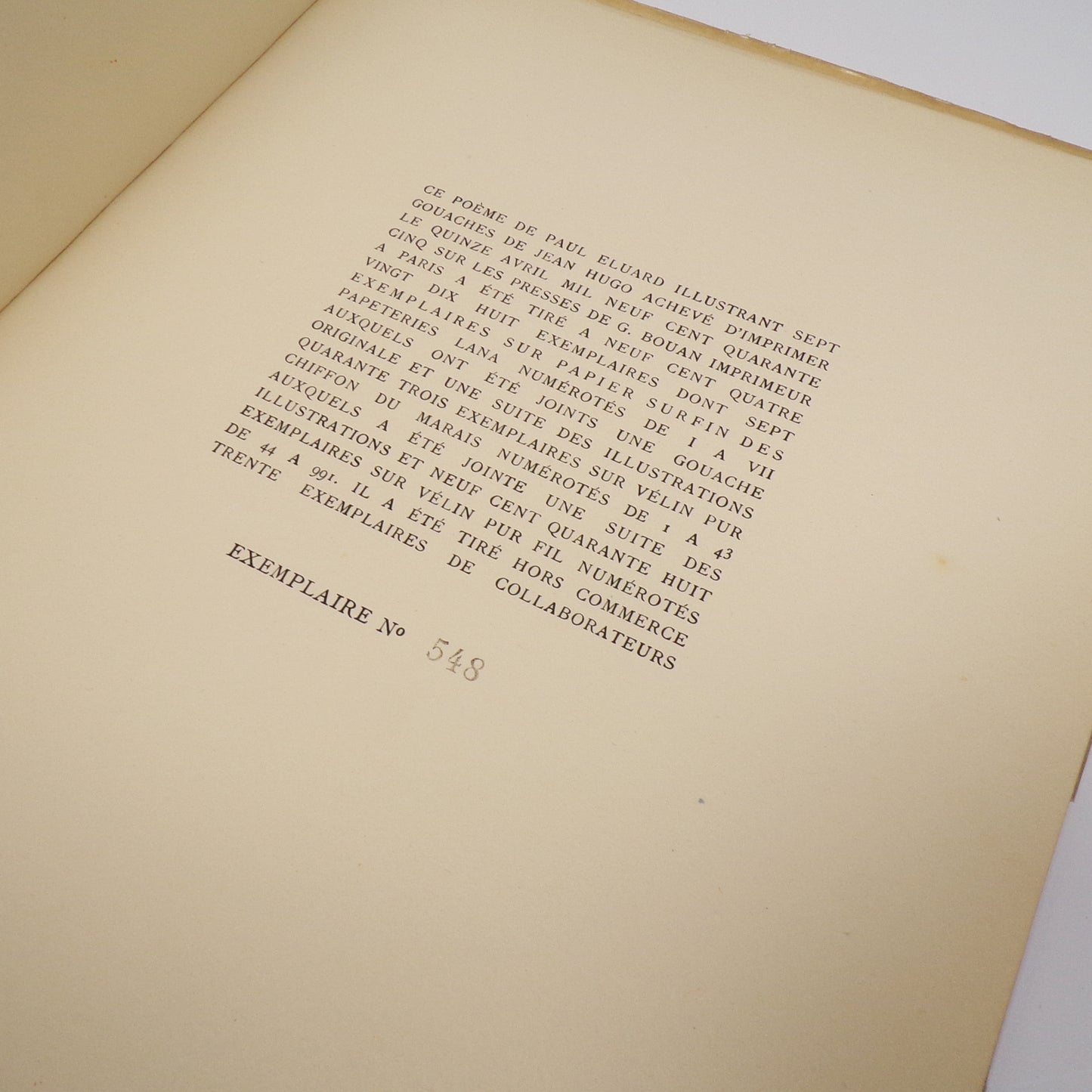 Paul Éluard - En Avril 1944 - Limited First Edition