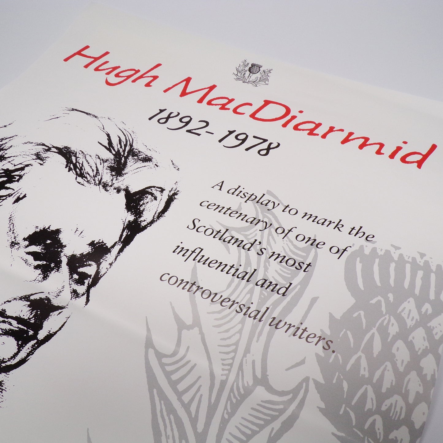 Hugh MacDiarmid 1892-1978 - Exhibition Poster