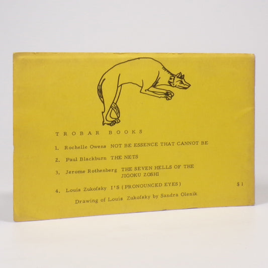 Louis Zukofsky - I's (pronounced eyes) - First Edition