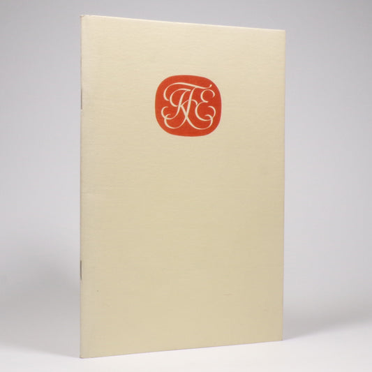 Karl-Erik Forsberg - Typographer, Type Designer and Calligrapher - Signed First Edition