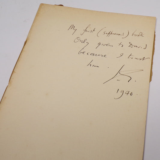 John Gawsworth - Confession - Inscribed First Edition