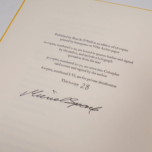 Muriel Spark - Authors' Ghosts - Signed Limited First Edition