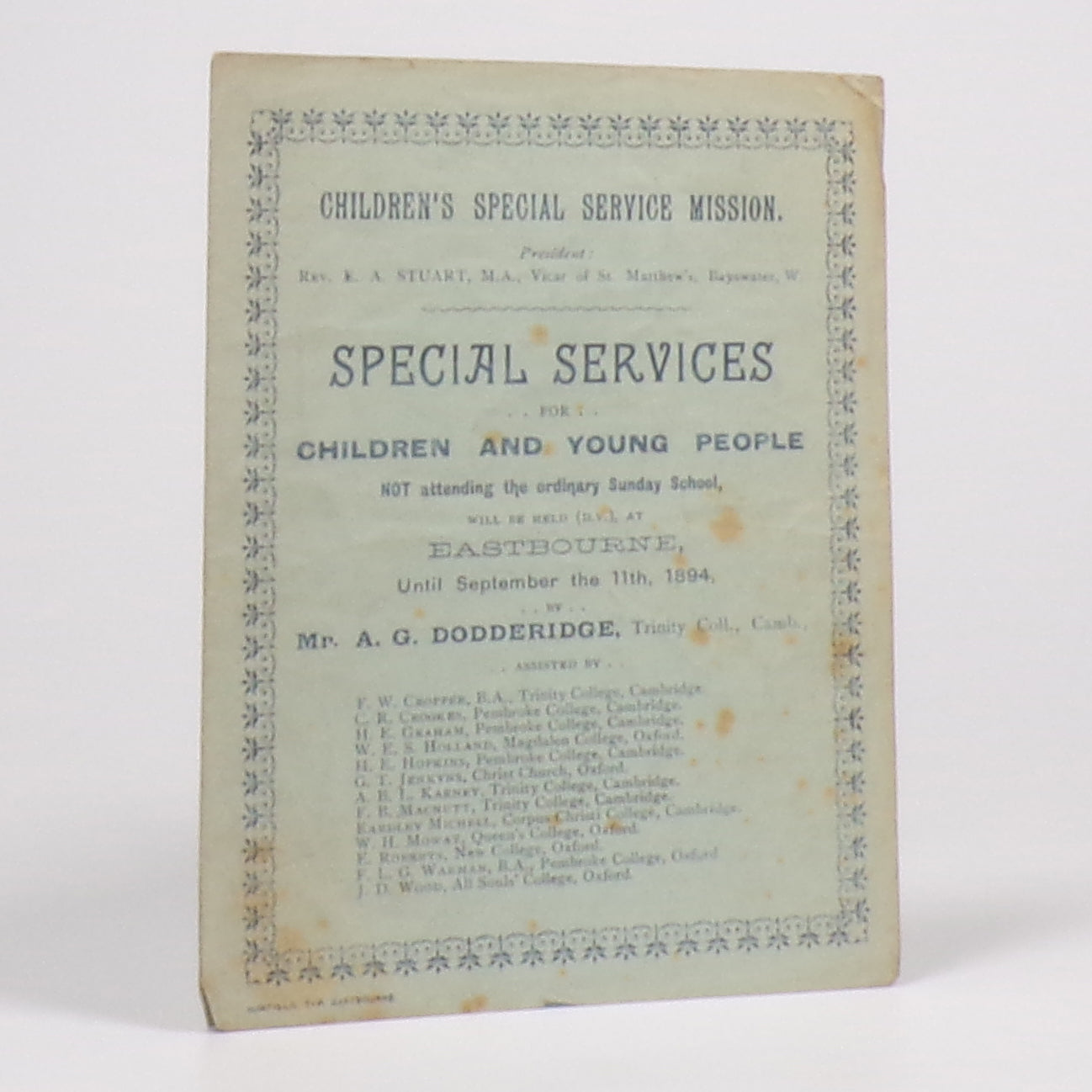 A. G. Dodderidge - Children's Special Service Mission - First Edition