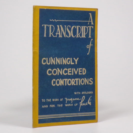 Anonymous - A Transcript of Cunningly Conceived Contortions