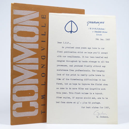 John Riley & Tim Longville - Common Objects 1962-1964 - Limited First Edition