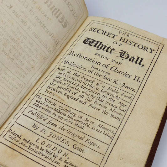 David Jones - The Secret History of White-Hall - First Edition