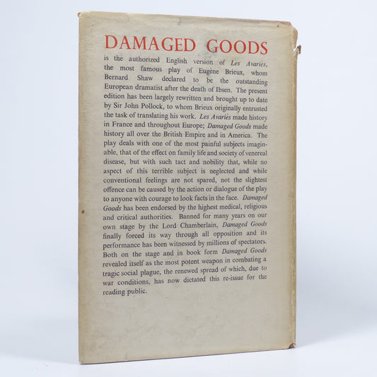 Eugène Brieux - Damaged Goods - First Edition Thus