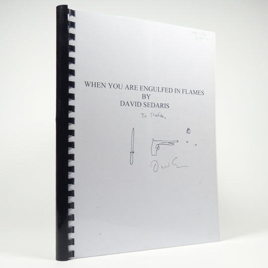 David Sedaris - When You Are Engulfed in Flames - Inscribed Manuscript