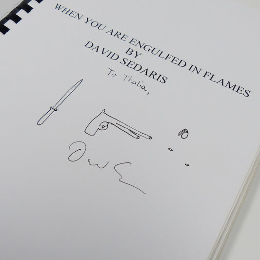 David Sedaris - When You Are Engulfed in Flames - Inscribed Manuscript