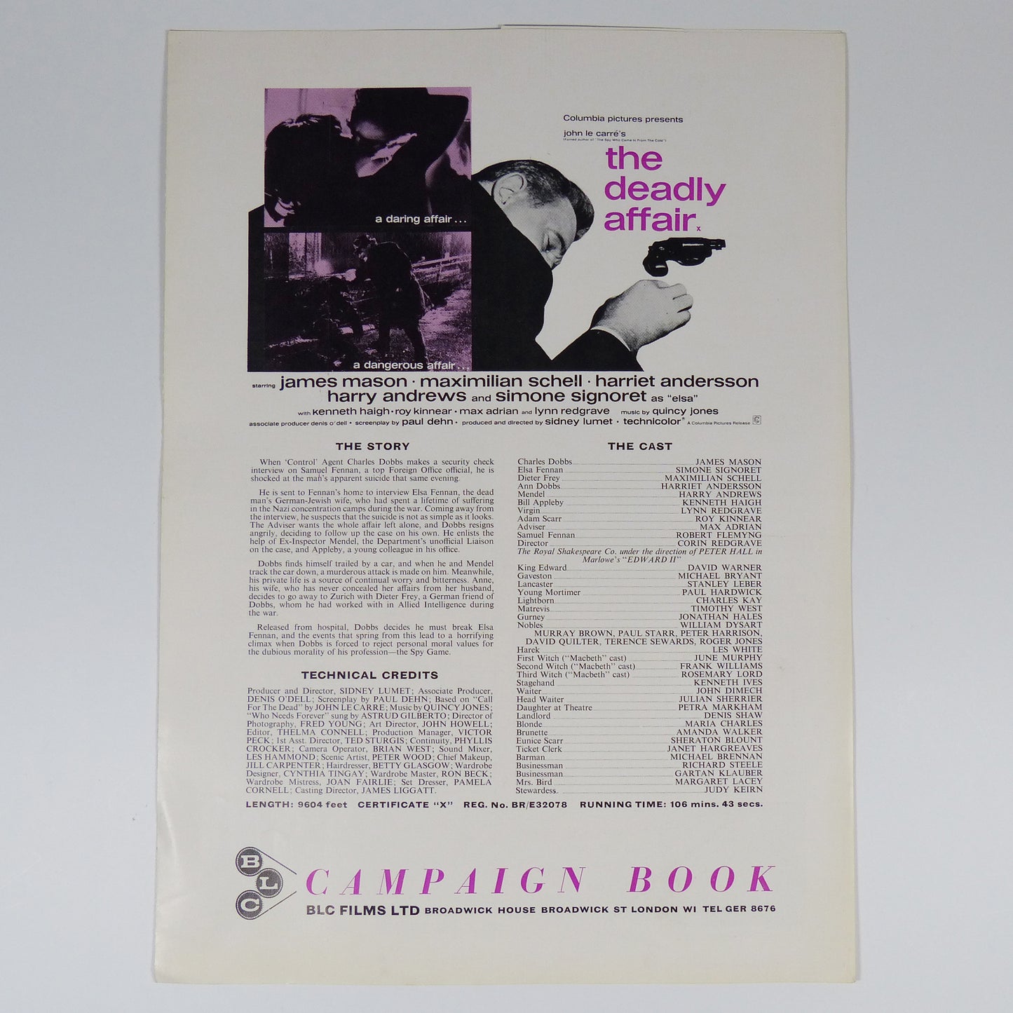 The Deadly Affair - Campaign Book