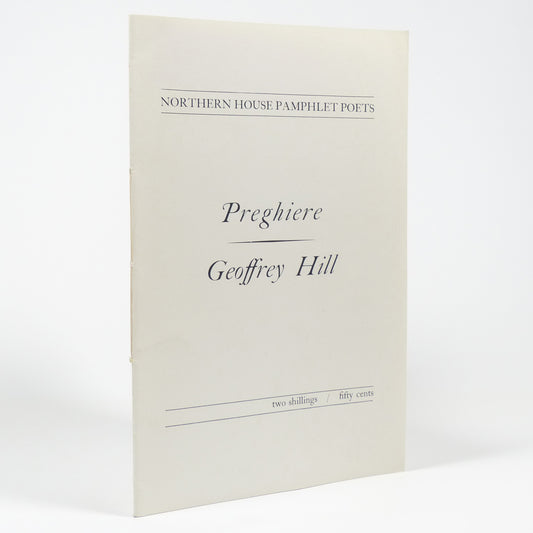 Geoffrey Hill - Preghiere - First Edition