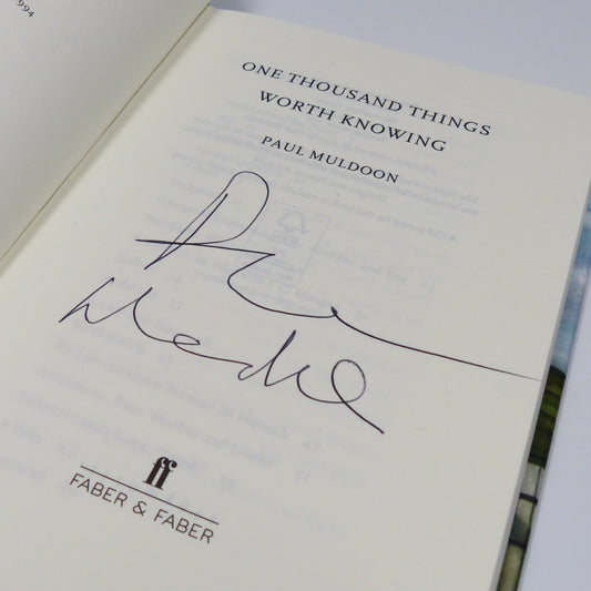 Paul Muldoon - One Thousand Things Worth Knowing - Signed First Edition