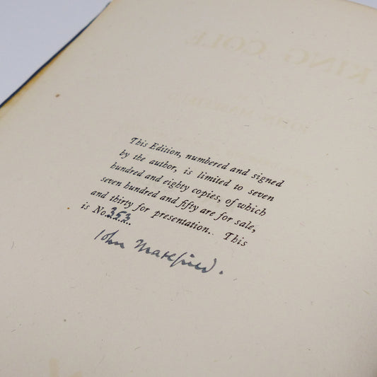 John Masefield - King Cole - Signed Limited First Edition