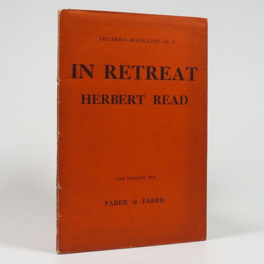 Herbert Read - In Retreat - Signed Copy