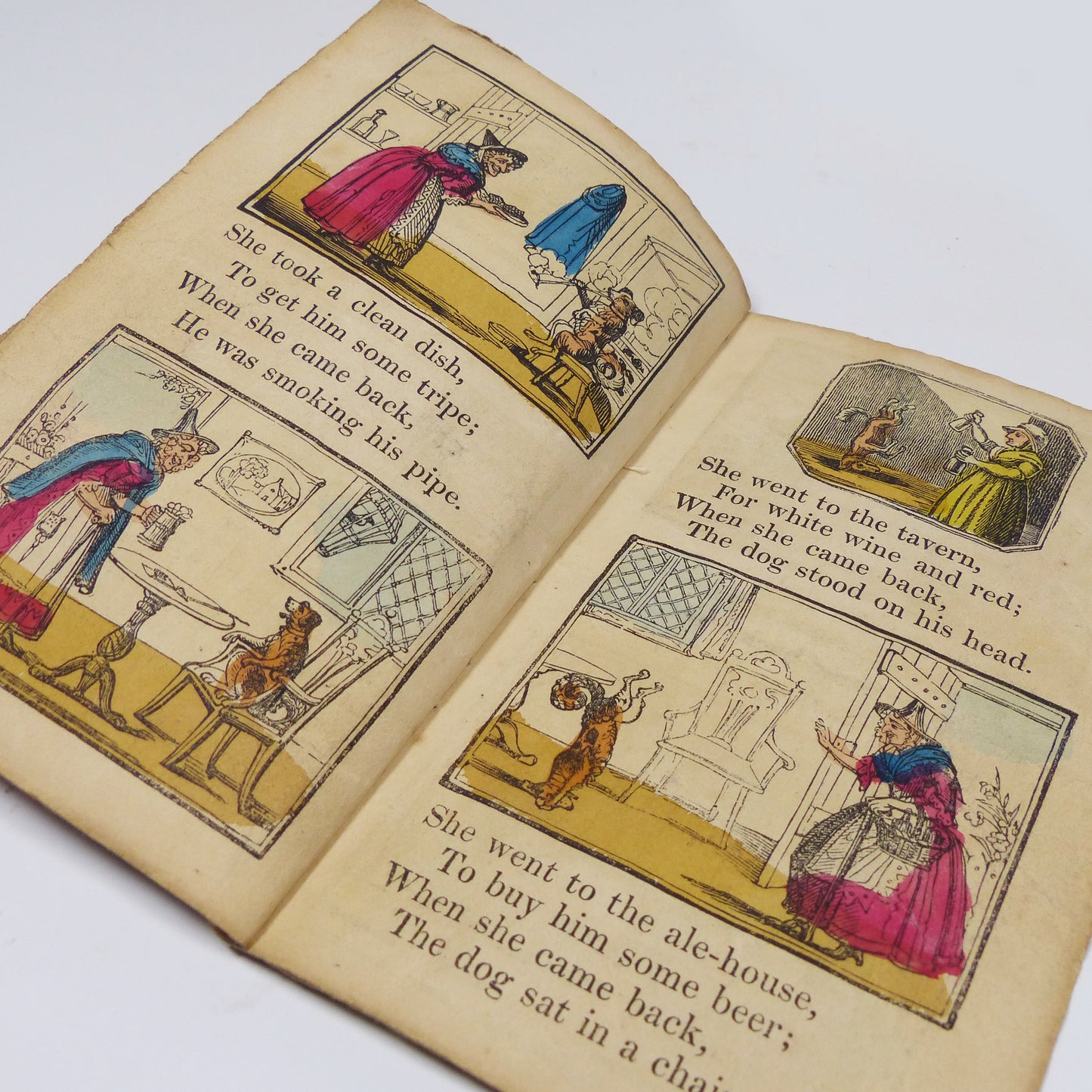 Anonymous - Mother Hubbard and Her Dog - Hand-Coloured Woodcuts
