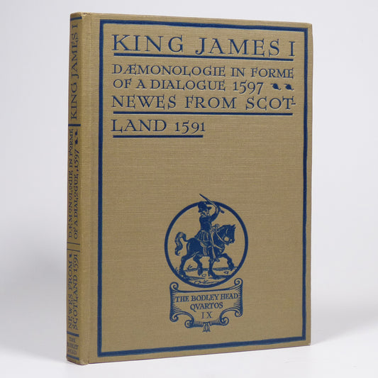 King James I - Daemonologie in Forme of a Dialogue - First Edition Thus