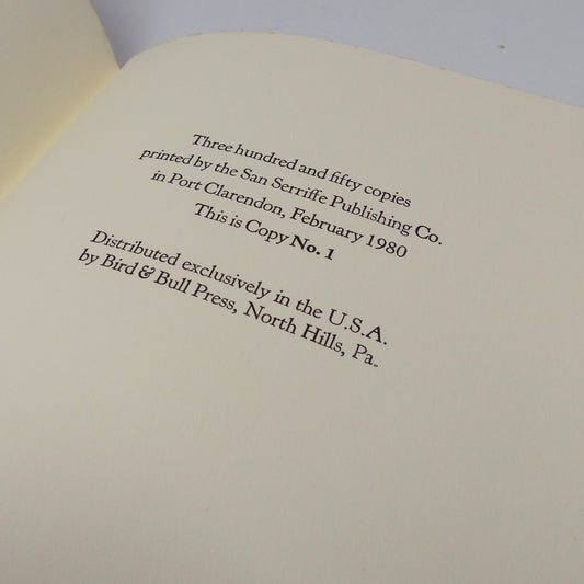 Theodore Bachaus - Private Presses of San Serriffe - Limited First Edition
