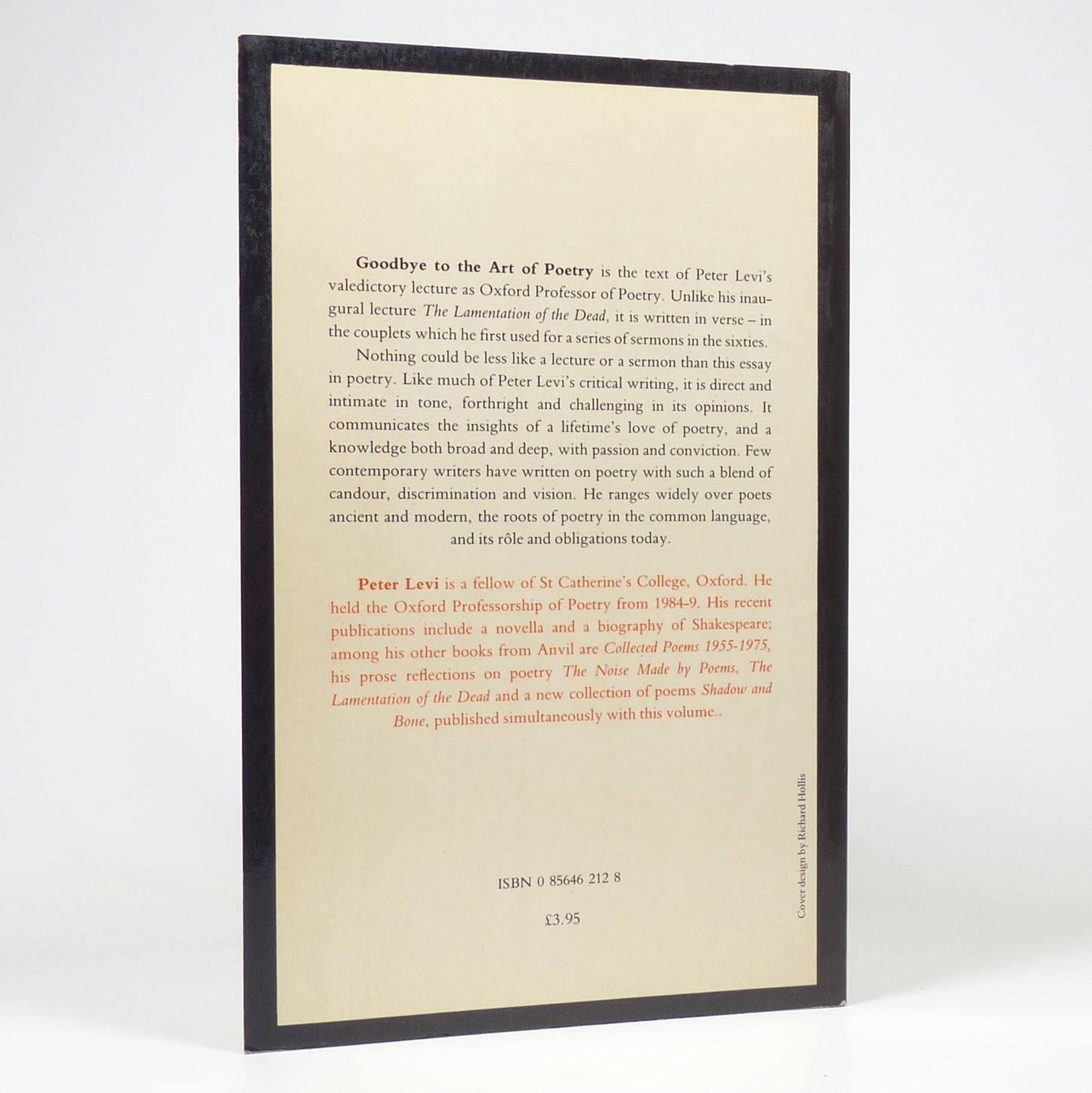 Peter Levi - Goodbye to the Art of Poetry - First Edition