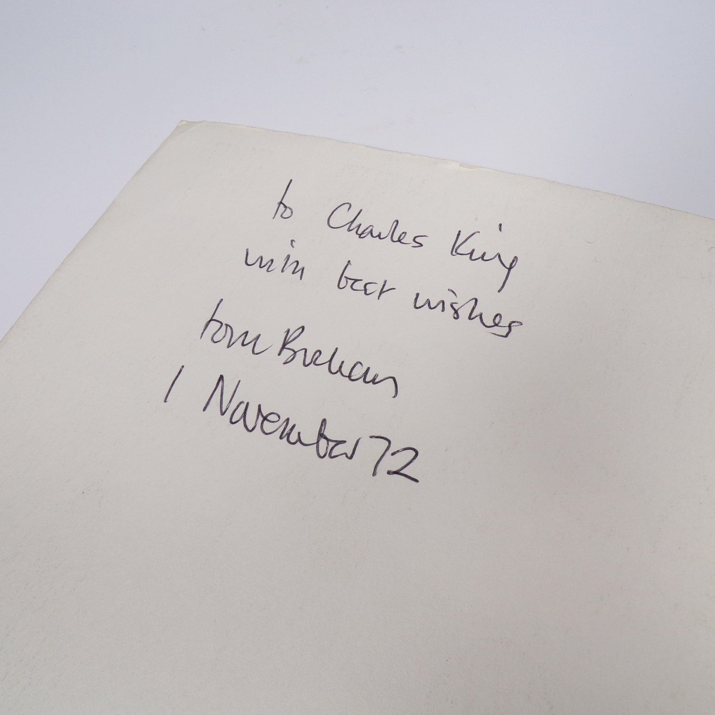 Tom Buchan - Exorcism - Inscribed First Edition