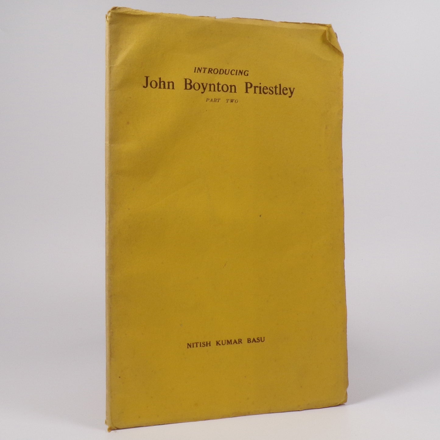 Nitish Kumar Basu - Introducing John Boynton Priestley - First Edition