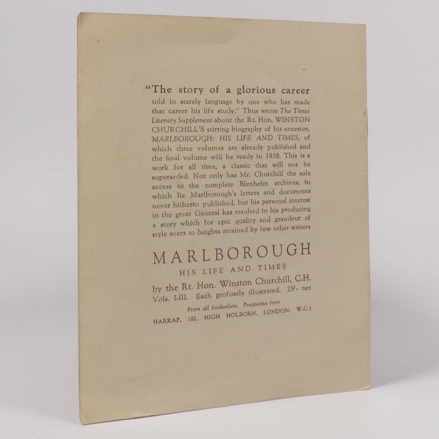 Winston S. Churchill - Four Great battles in British History - First Edition