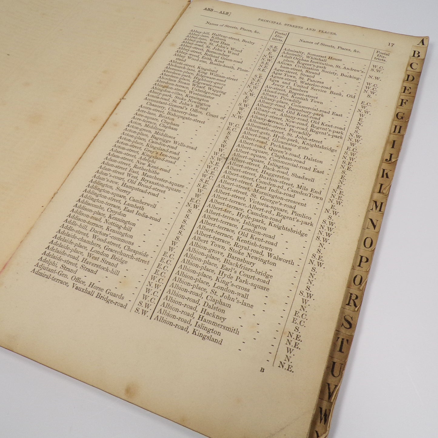 Rowland Hill - Principal Streets and Places in London - First Edition