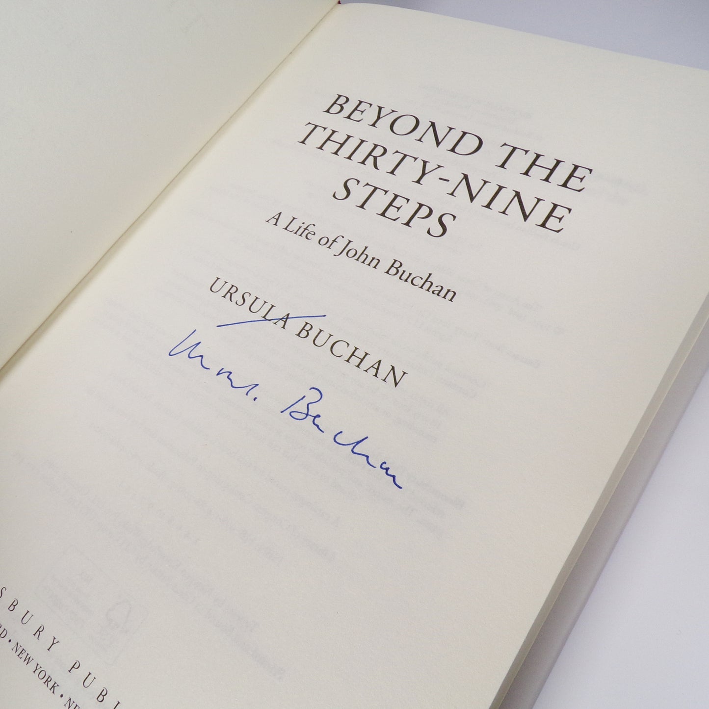 Ursula Buchan - Beyond the Thirty-Nine Steps - Signed First Edition