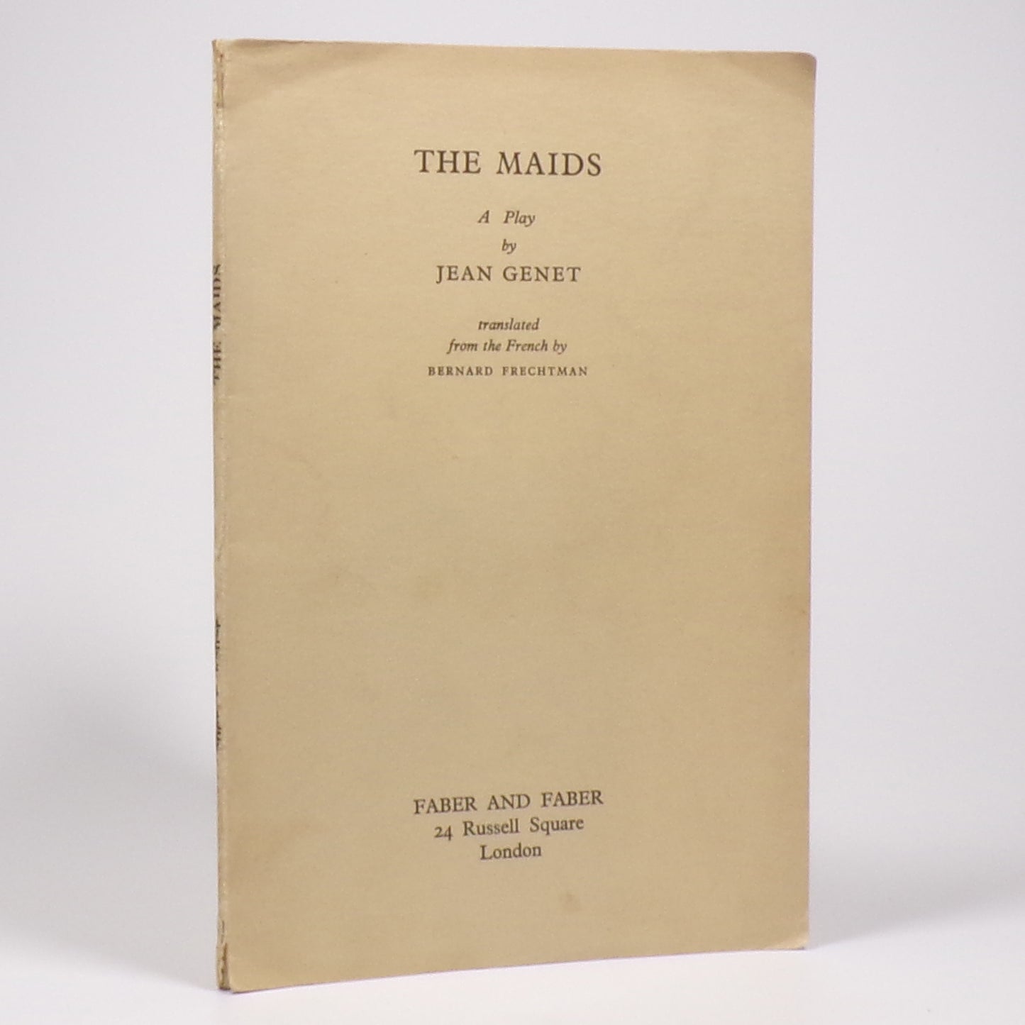 Jean Genet - The Maids - Uncorrected Proof