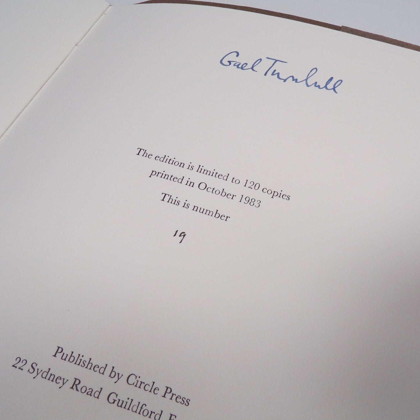 Gael Turnbull - Traces - Signed Limited First Edition