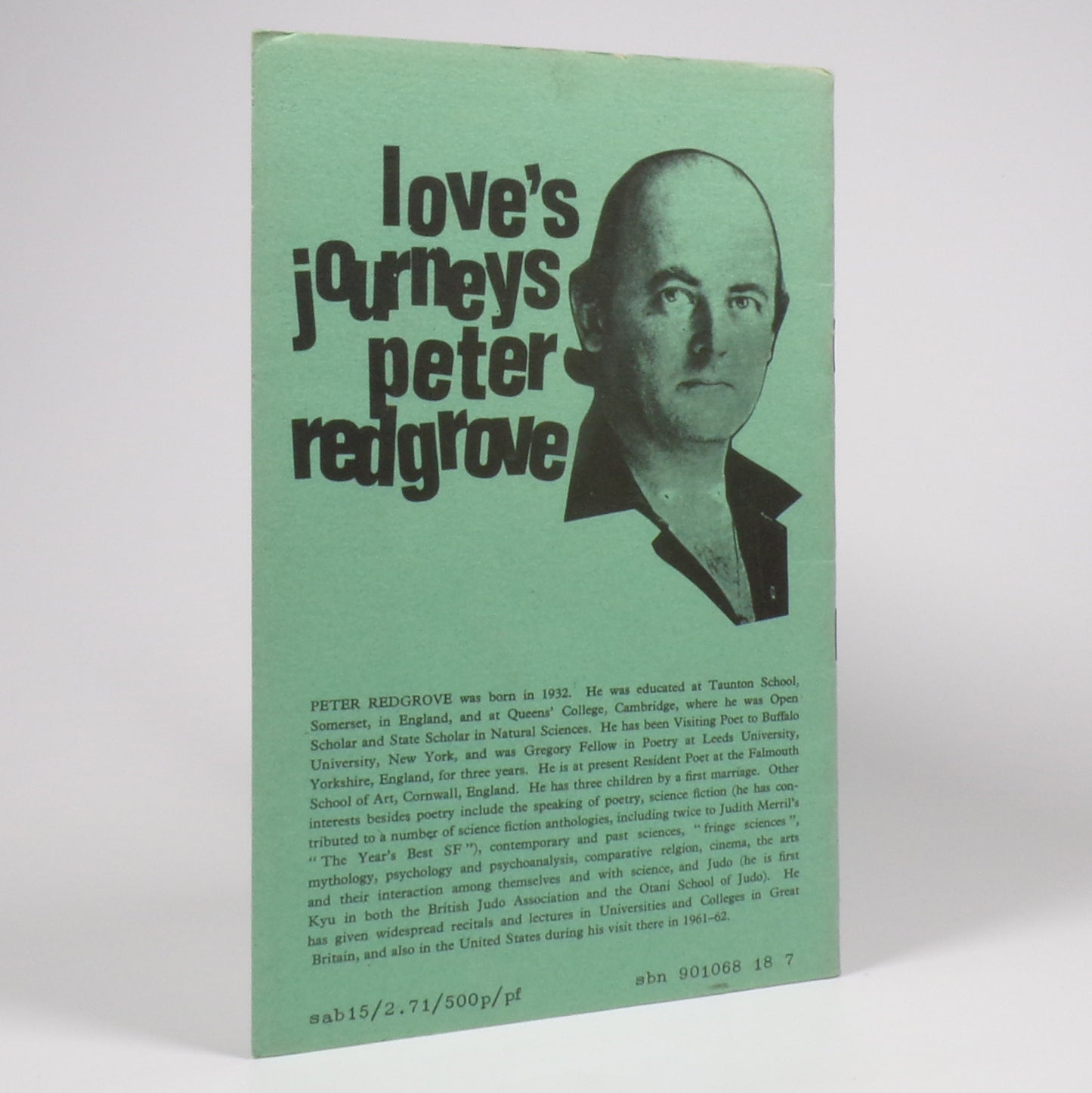 Peter Redgrove - Love's Journeys - First Edition