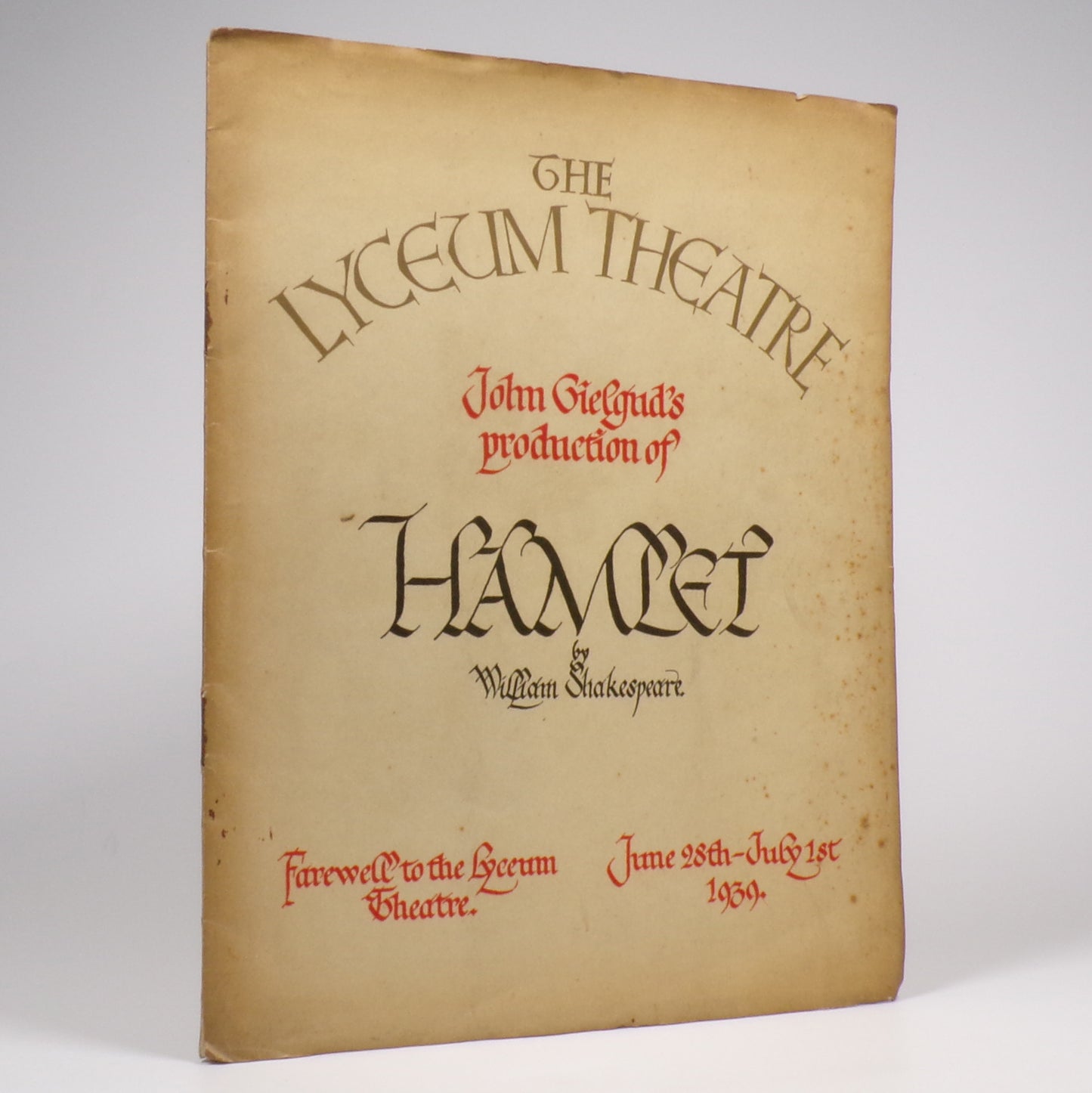 John Gielgud - Hamlet - First Edition