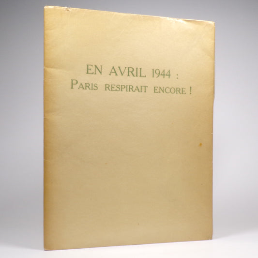 Paul Éluard - En Avril 1944 - Limited First Edition