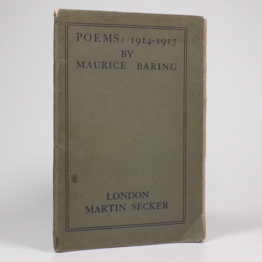 Maurice Baring - Poems: 1914-1917 - First Edition