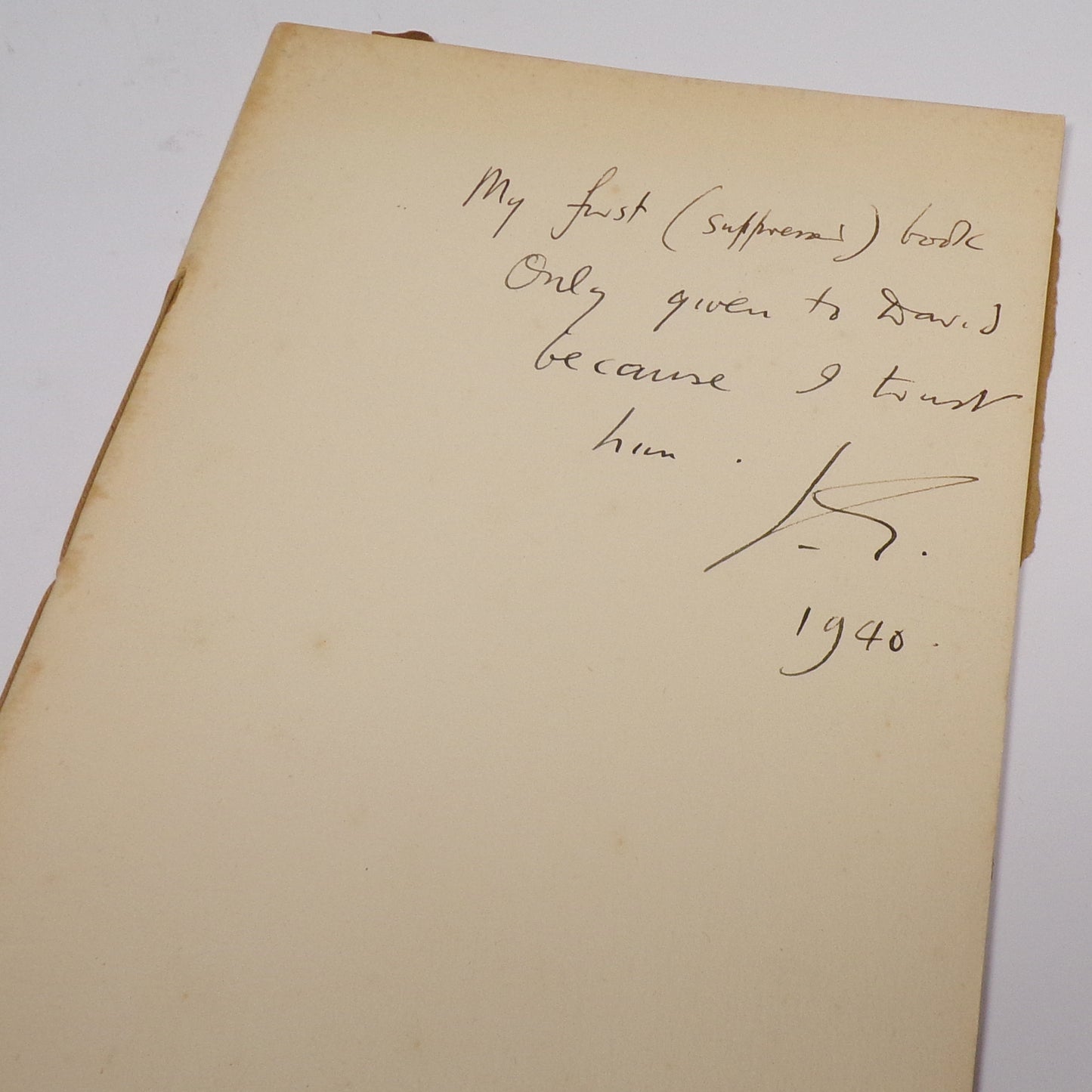 John Gawsworth - Confession - Inscribed First Edition