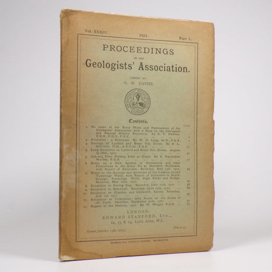 Various - Proceedings of the Geologists' Association Vol XXXIV part 1 - First Edition