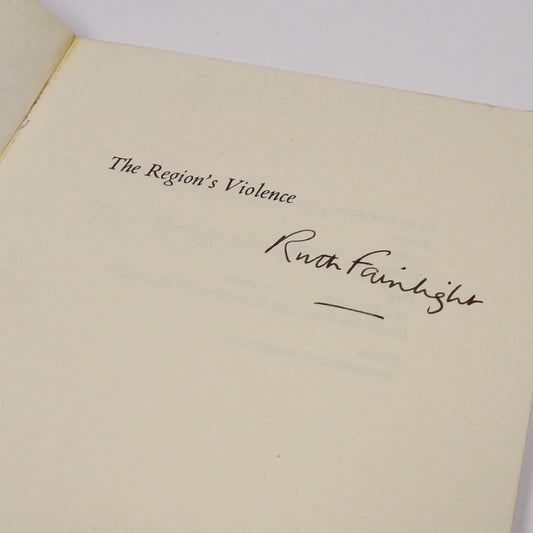 Ruth Fainlight - The Region's Violence - Signed First Edition