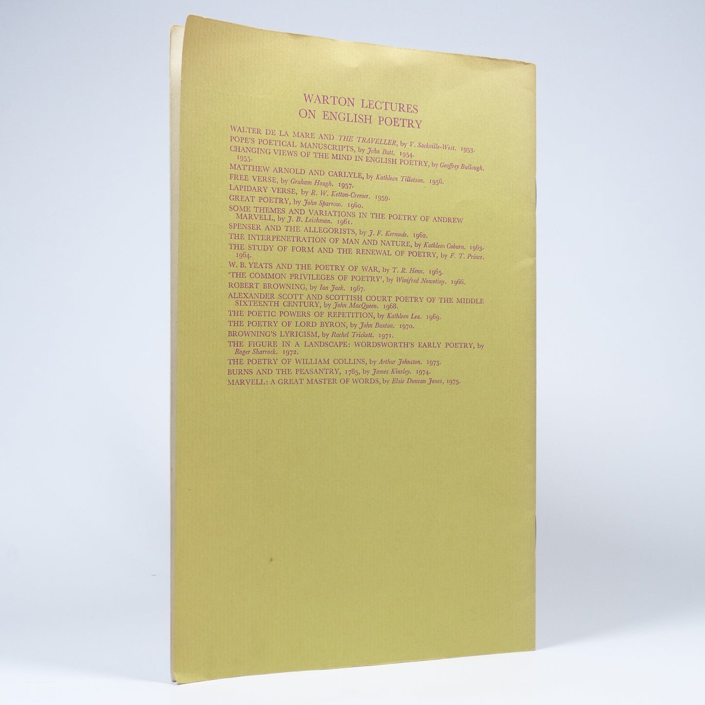 Kathleen Raine - Waste Land, Holy Land - Inscribed offprint