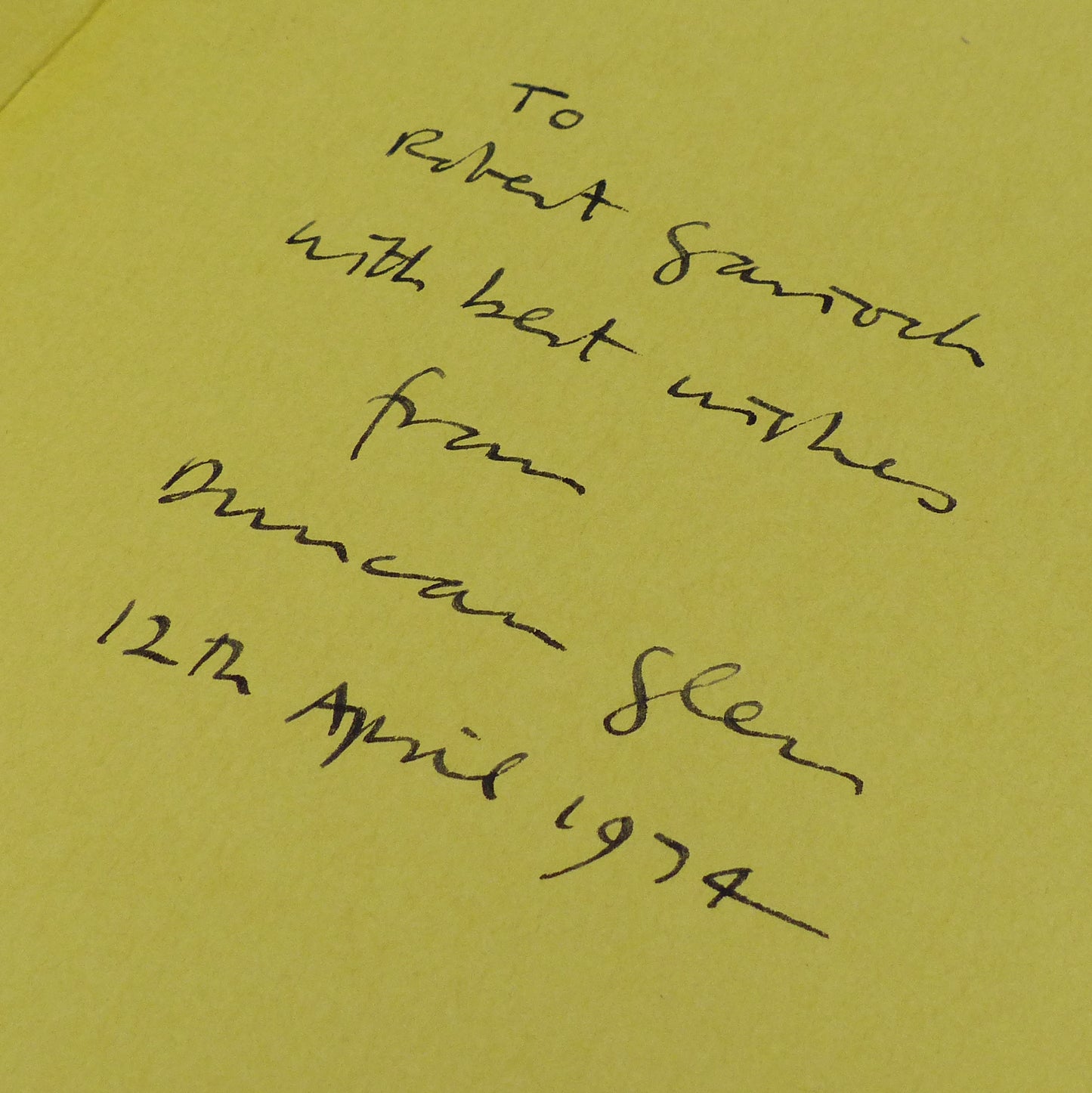 Duncan Glen - A Cled Score - Inscribed First Edition