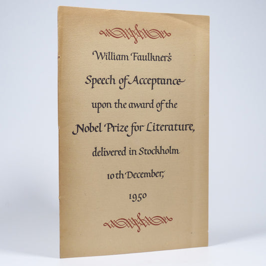 William Faulkner - Speech of Acceptance - First Edition