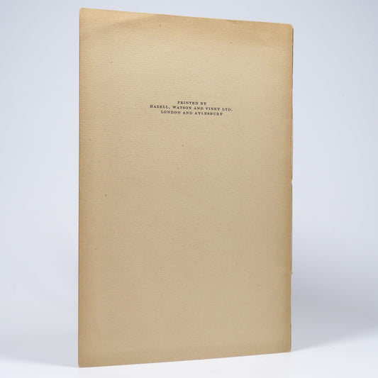 William Faulkner - Speech of Acceptance - First Edition