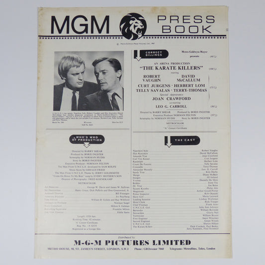The Karate Killers - Press Book