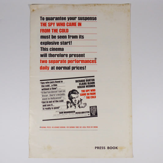 The Spy Who Came in From the Cold - Press Book