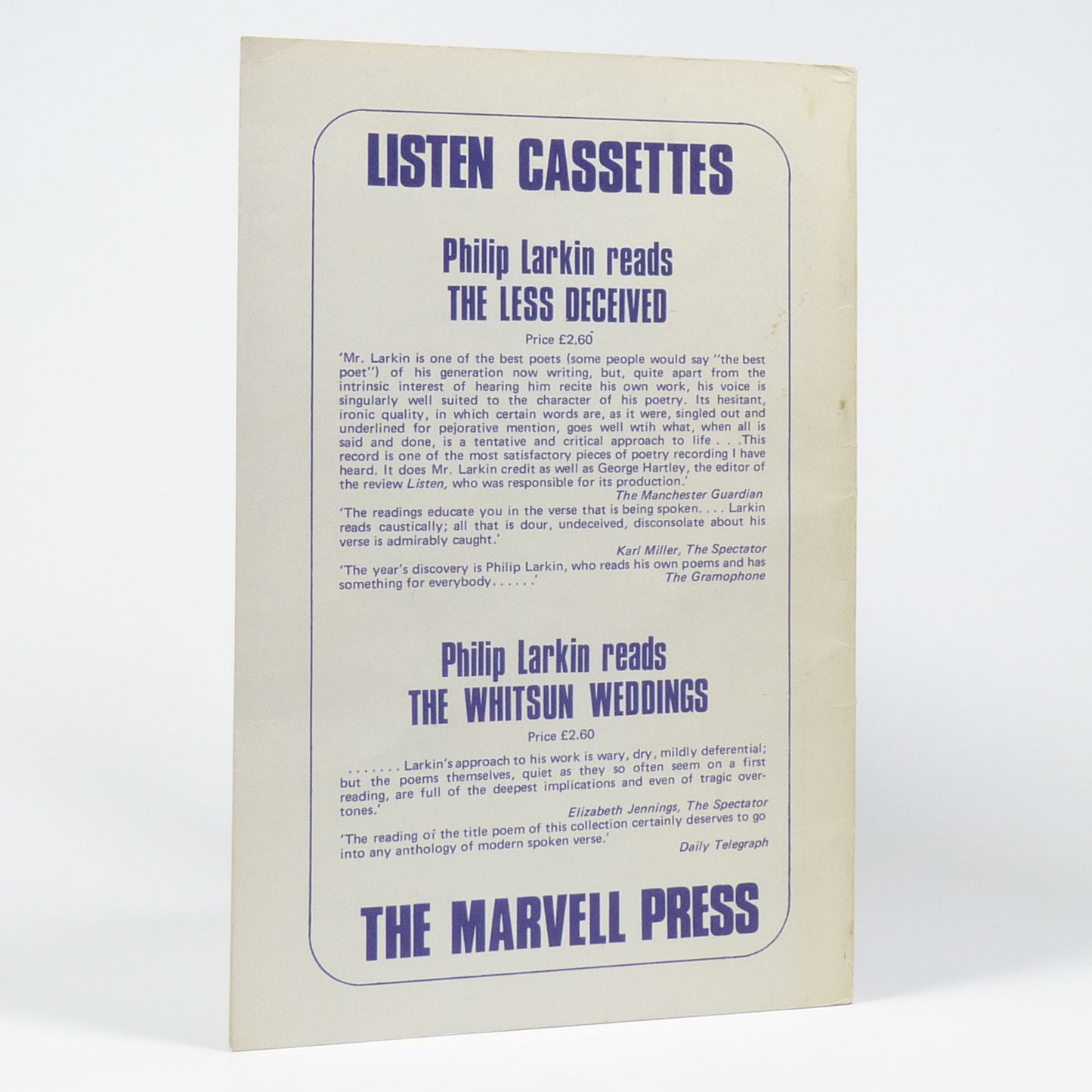 Philip Larkin - The Less Deceived - First Edition Thus