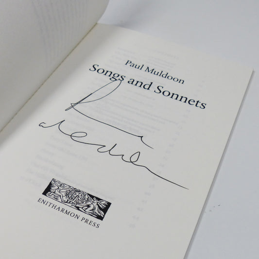 Paul Muldoon - Songs and Sonnets - Signed First Edition