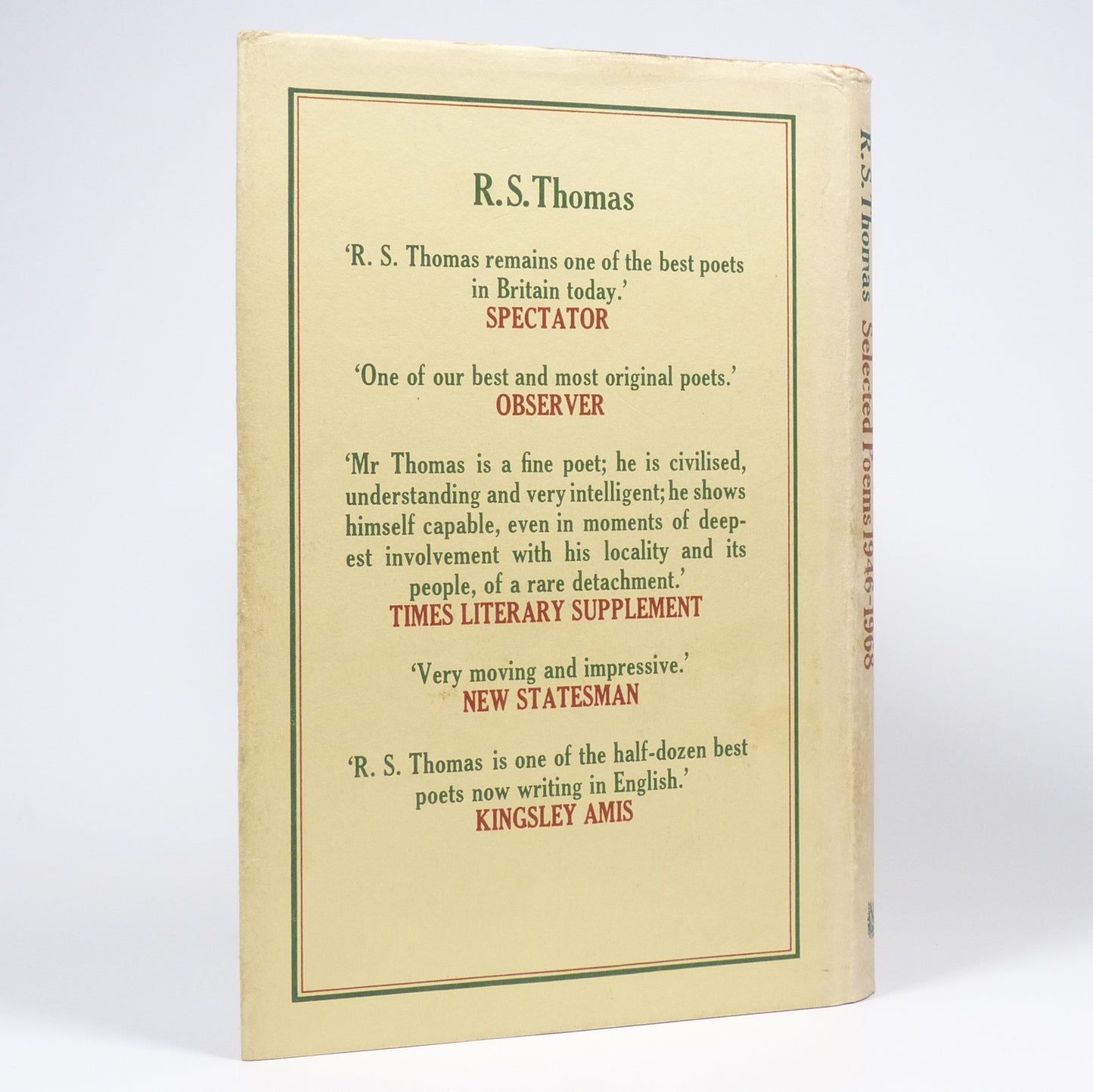 R. S. Thomas - Selected Poems 1946-1968 - Second Printing